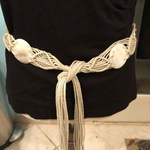 Macrame Mother of Pearl Belt